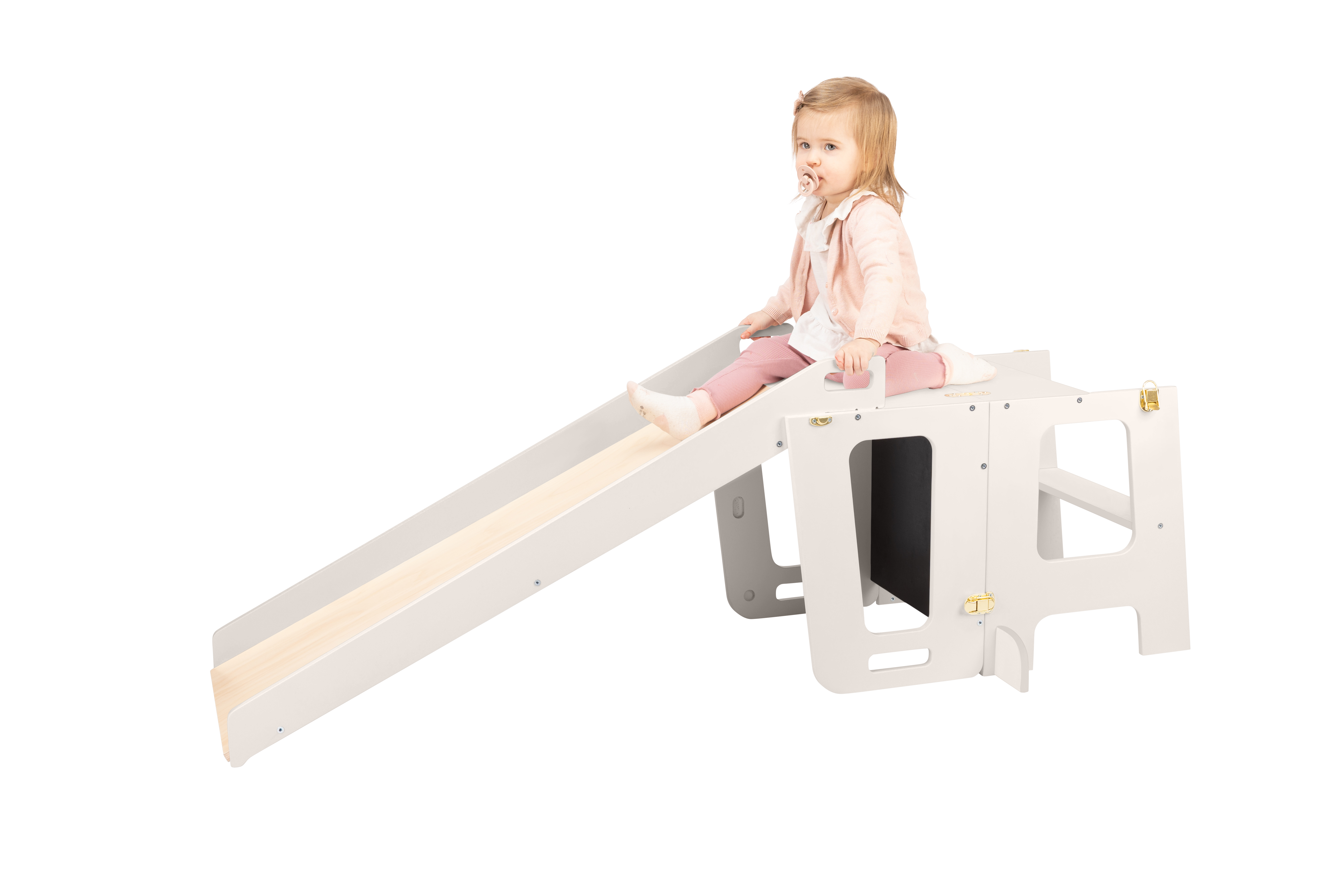 3 in 1 Learning Tower & Desk with a Slide and Blackboard