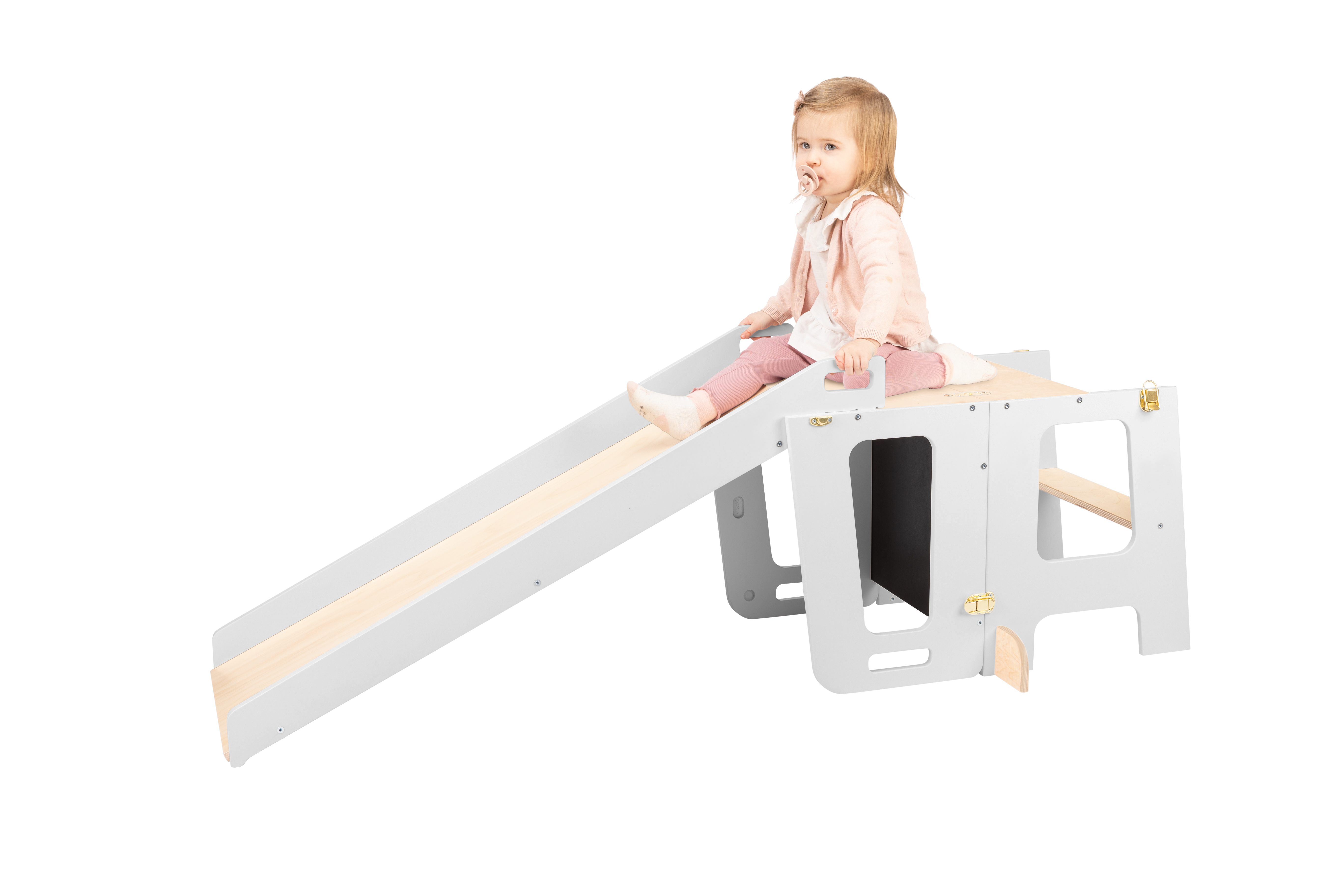 3 in 1 Learning Tower & Desk with a Slide and Blackboard