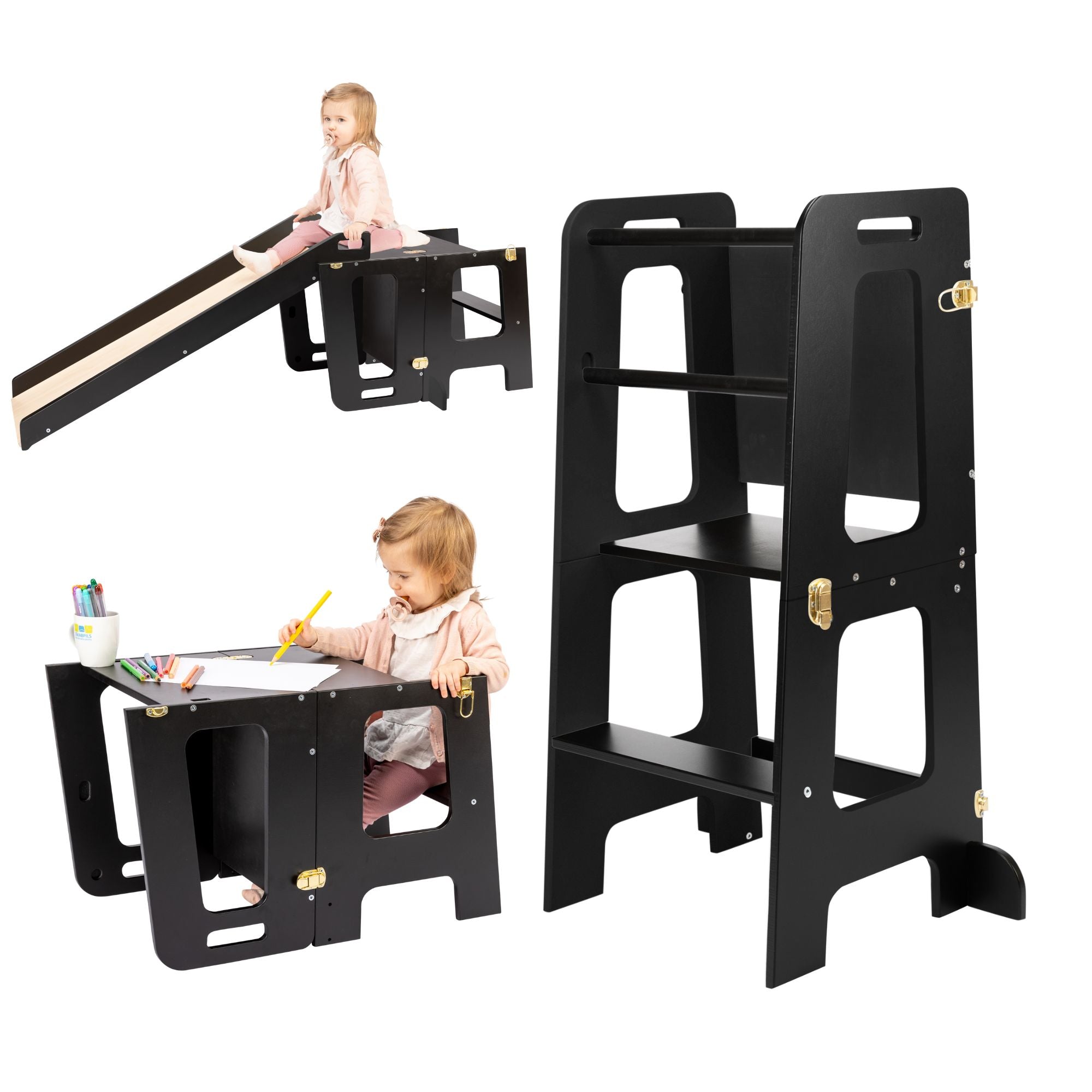 2 in 1 Learning Tower & Desk with Blackboard KLOK2