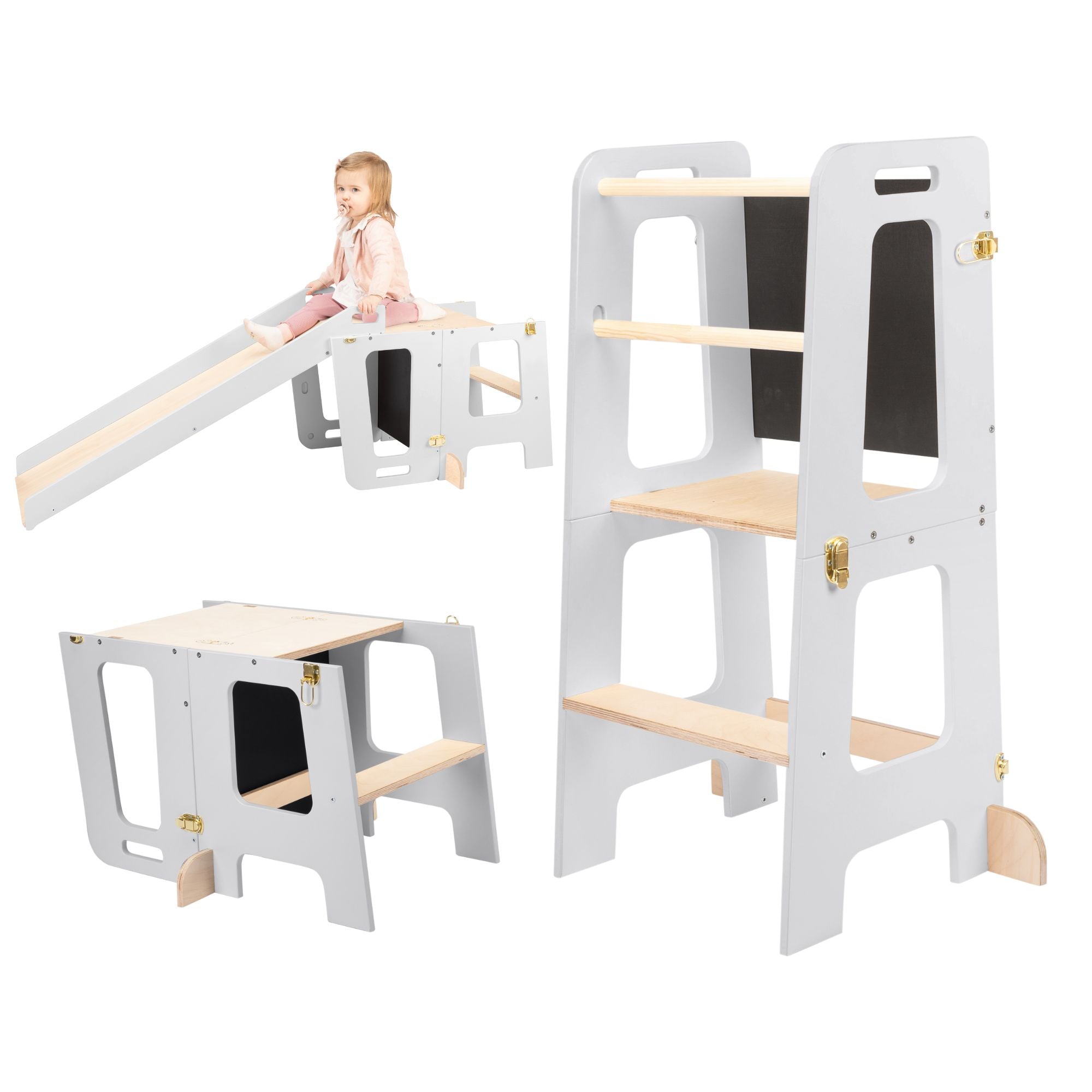 2 in 1 Learning Tower & Desk with Blackboard KLOK2