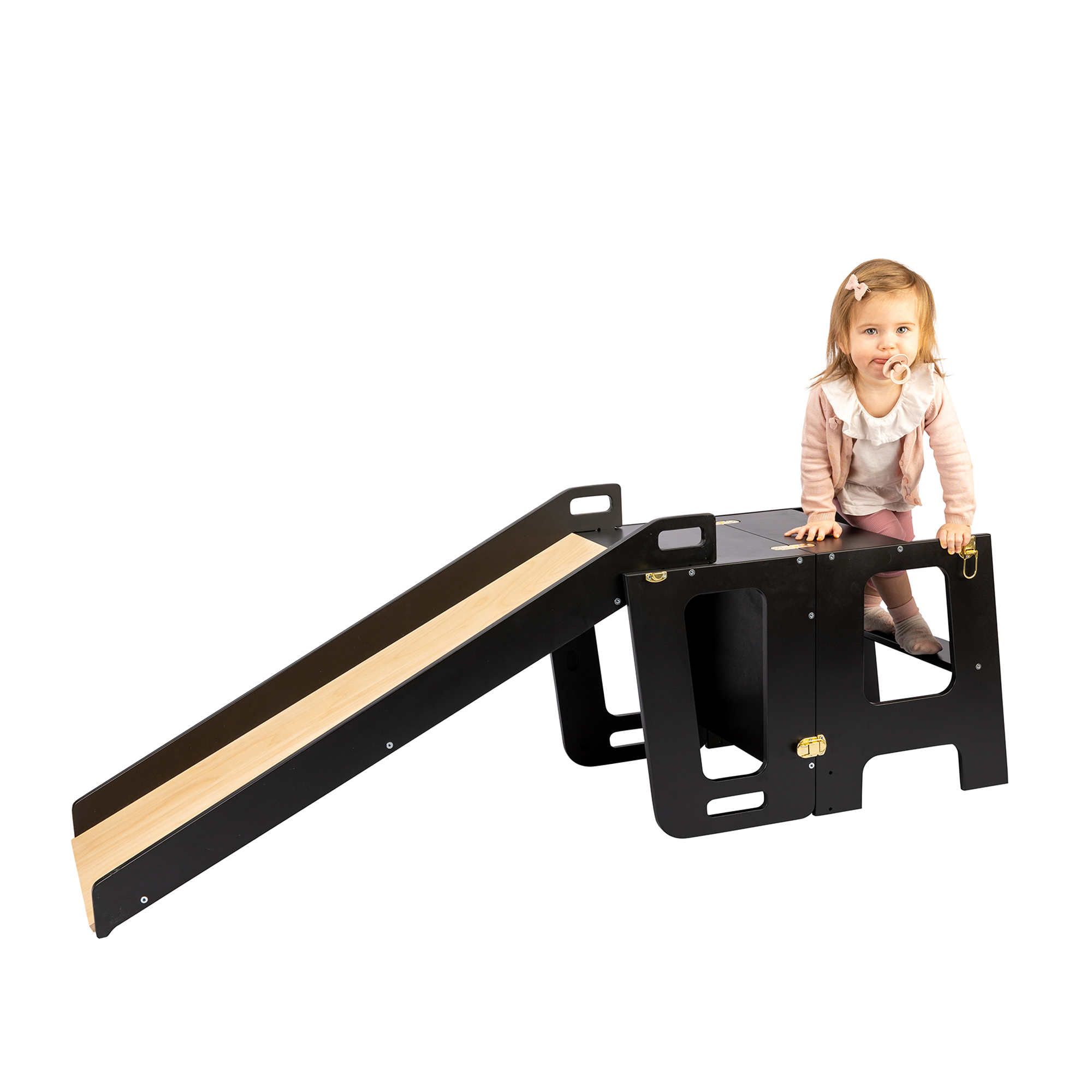 3 in 1 Learning Tower & Desk with a Slide and Blackboard