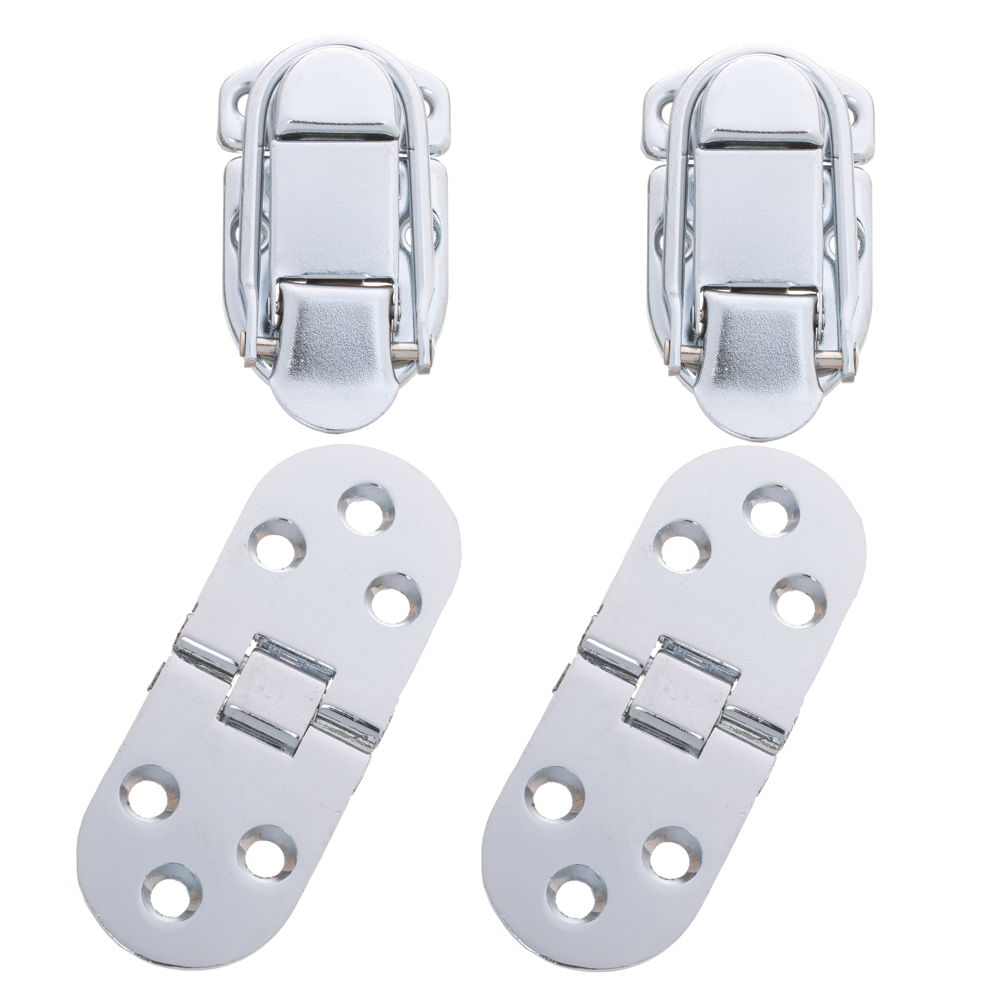 Scharniere und Verschlüsse in Silberfarbe (wählen Sie, falls gewünscht)