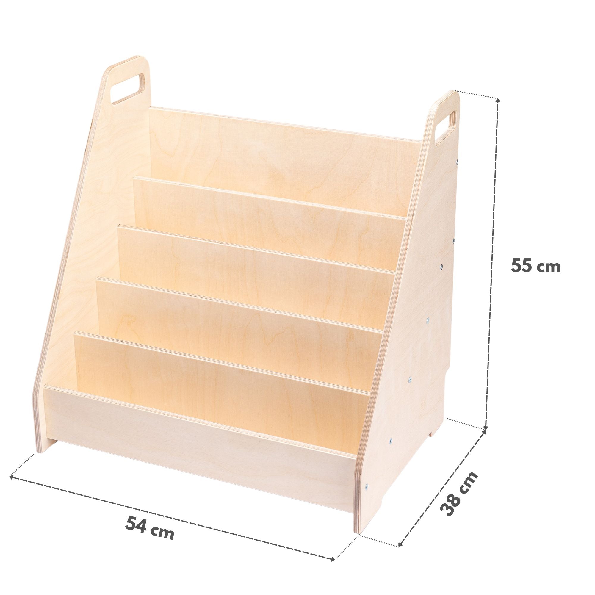 Bērnu grāmatu plaukts | Montessori grāmatu skapis | 5 plauktu grāmatu glabāšanas un demonstrēšanas vienība bērniem