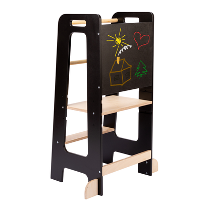 Adjustable Height Learning Tower with Blackboard KNEL2